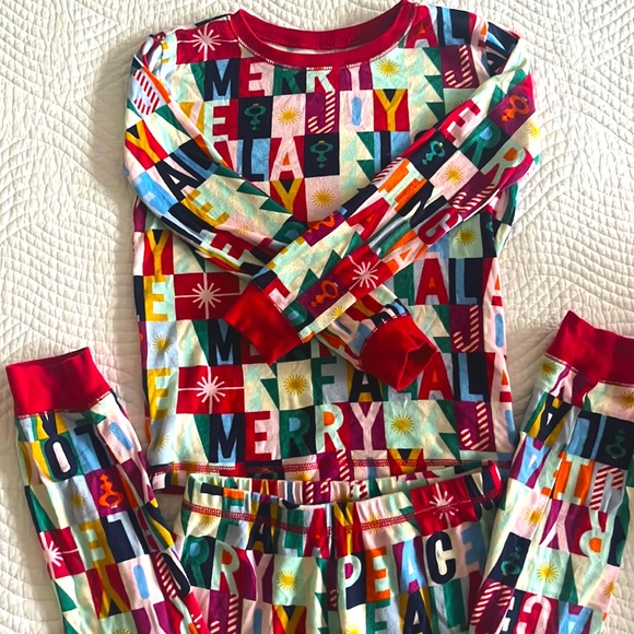 Kids Indigo Christmas  pj set - Picture 1 of 3